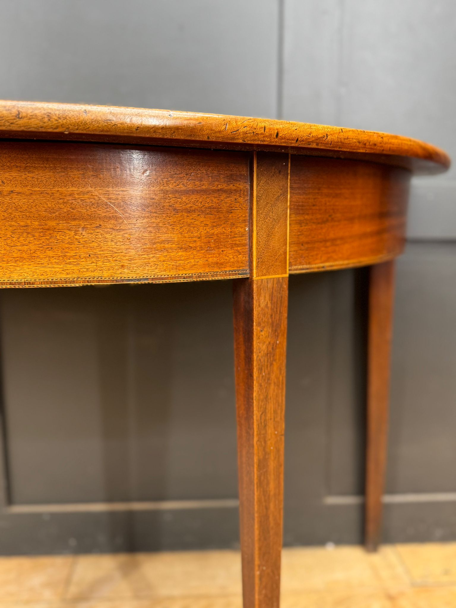 Antique Demi Lune Console Table Mahogany Hall Table Sideboard