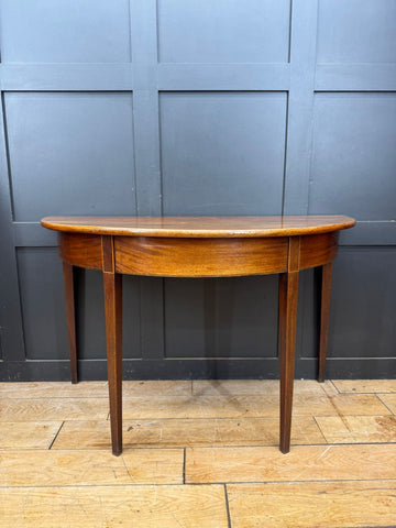 Antique Demi Lune Console Table Mahogany Hall Table Sideboard