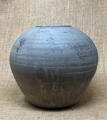Vintage Grey Earthenware Pot KX3112C