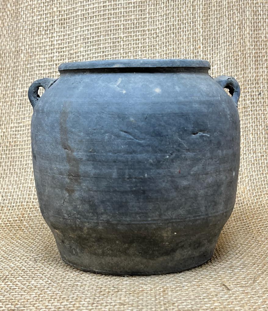 Vintage Grey Earthenware Pot KX3112E