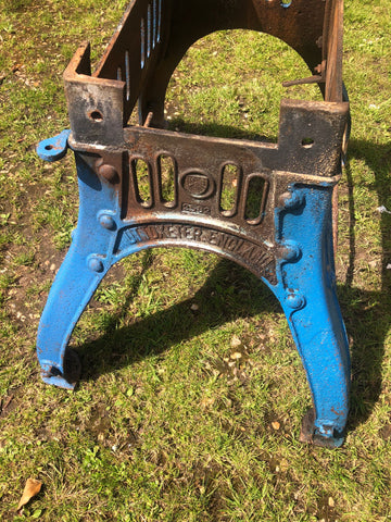 Cast Iron Industrial Henry Bamford  And Sons Table Base Reclaimed Original.