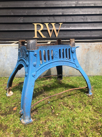 Cast Iron Industrial Henry Bamford  And Sons Table Base Reclaimed Original.