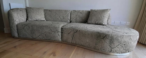 Concrete Infinity Sofa with Chaise End