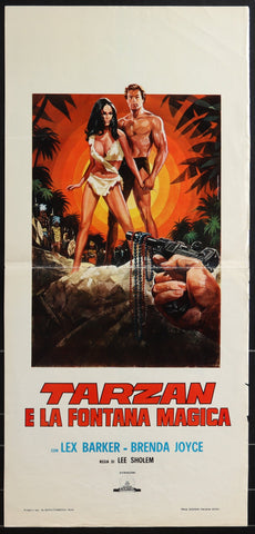 Tarzan's Magic Fountain (1970s RR) Original Italian Locandina Movie Poster
