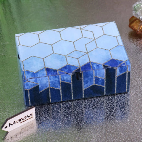 Konark Geometric glass Jewellery Box