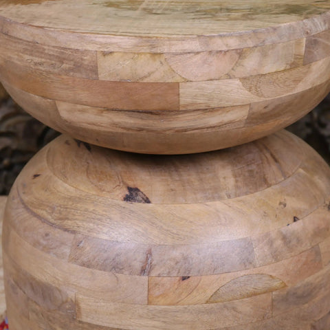 Narmada Swirl Mango Wood Side Table