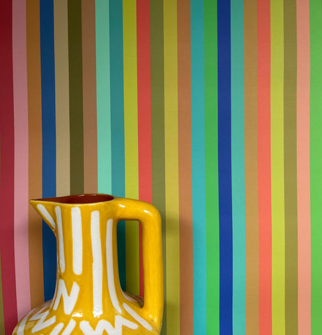 Tonal Stripe Wallpaper - Pool