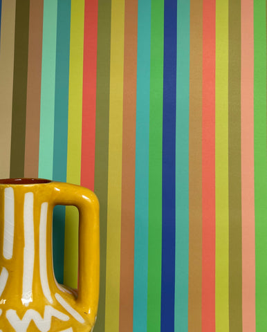 Tonal Stripe Wallpaper - Pool
