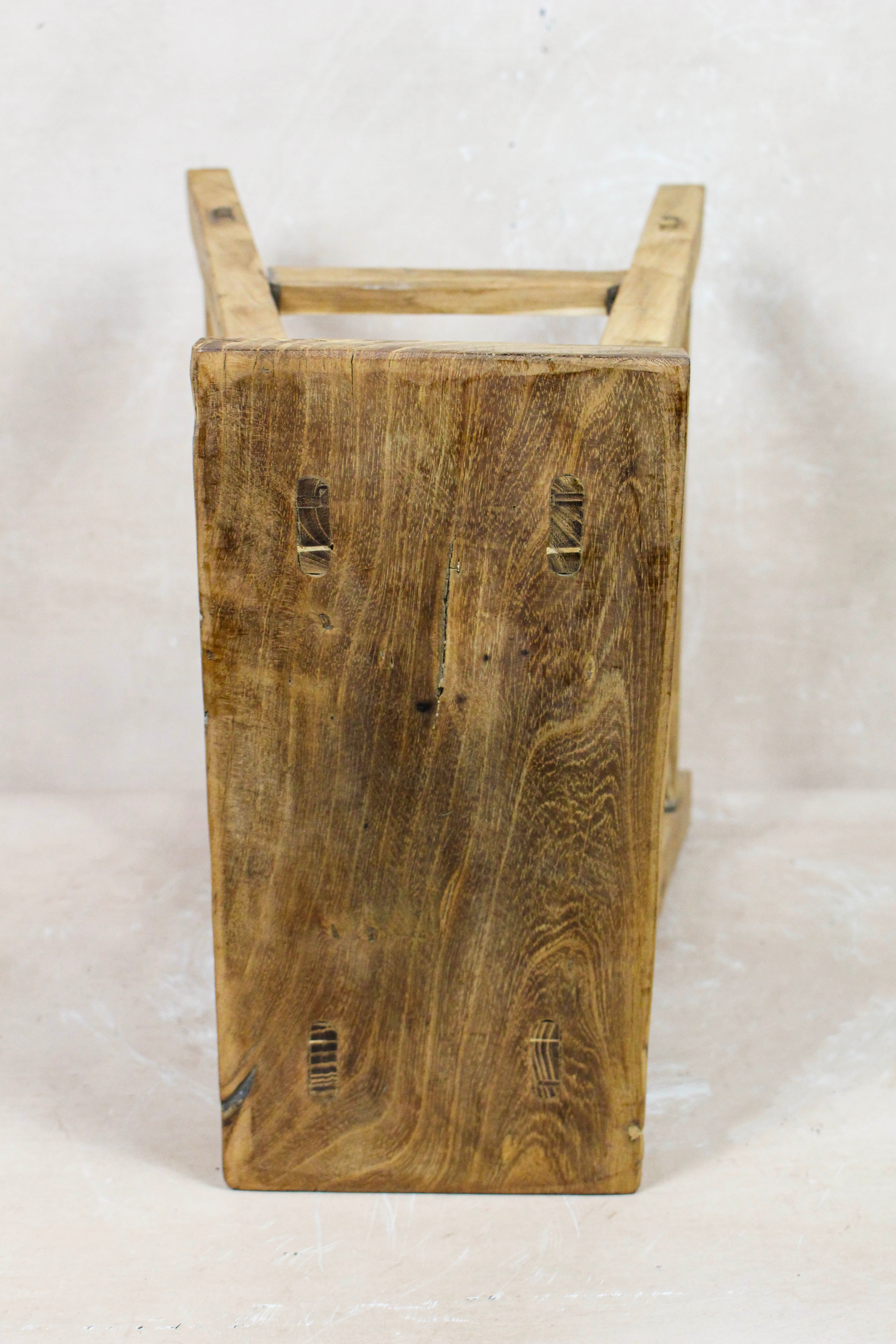 Vintage Rustic Stool - Elm wood - 101