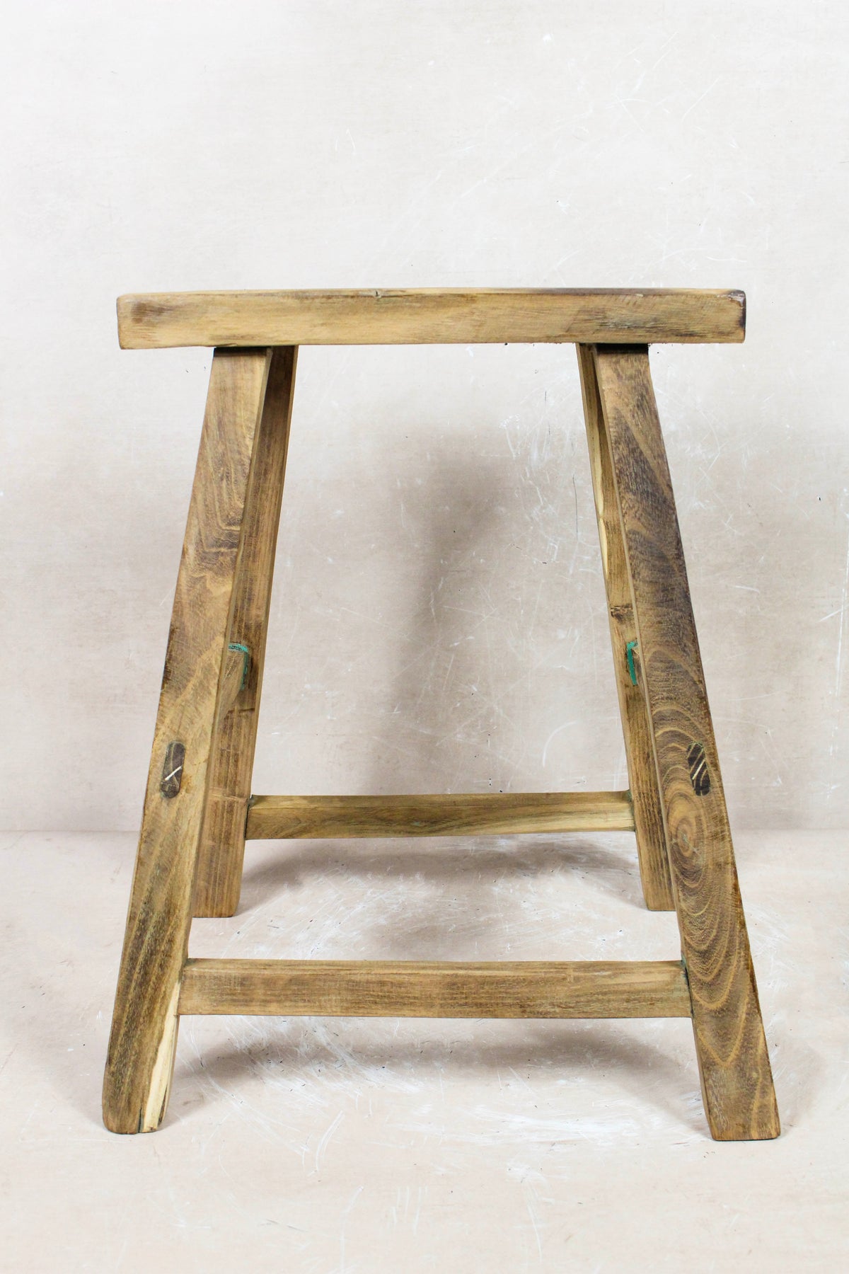 Vintage Rustic Stool - Elm wood - 106