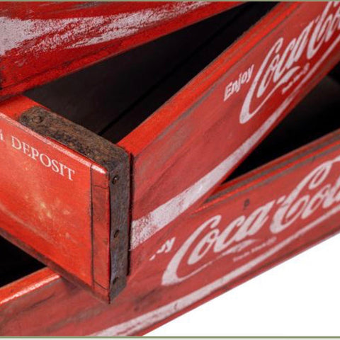 Set of 3 Wooden Coca Cola Trays