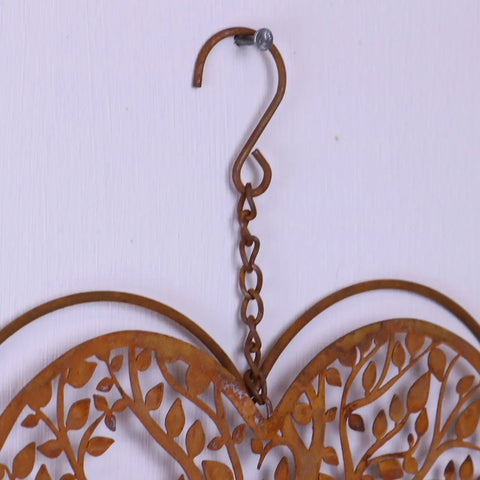 Neri Rustic Heart Wind Chime with Tree of Life
