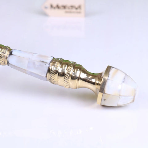 Yala Reading Magnifying Glass 10cm Mother of Pearl Brass Handle
