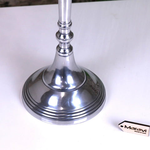 Mula Polished Silver 5 Candle Candelabra Centerpiece 62cm