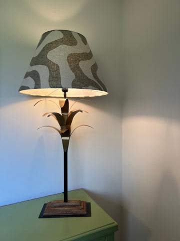 Green Wiggle Textured Steep Empire Lampshade | Handmade Ceiling Light Shade | UK