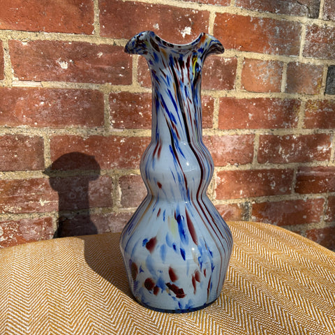 Murano tall glass vase