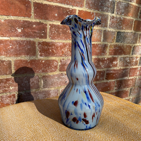 Murano tall glass vase