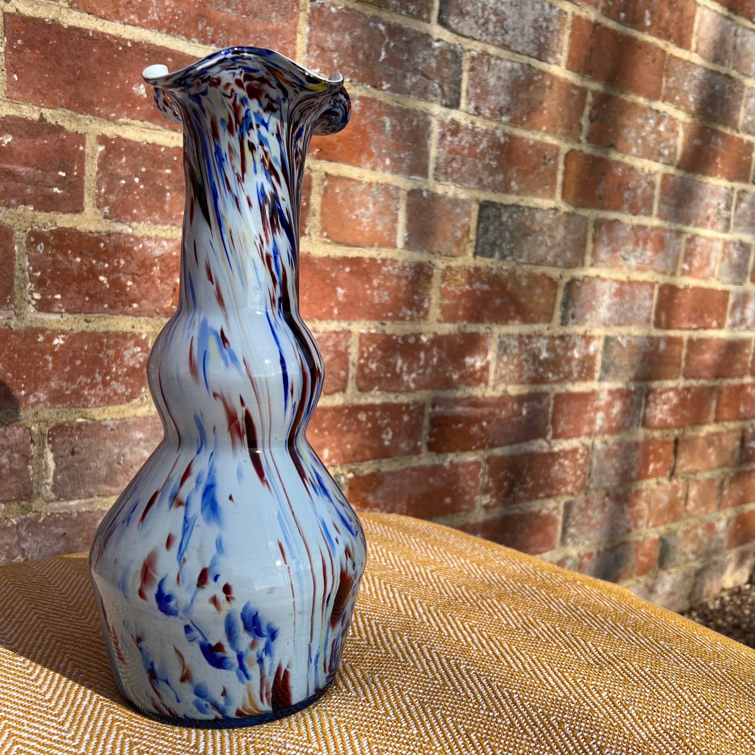 Murano tall glass vase
