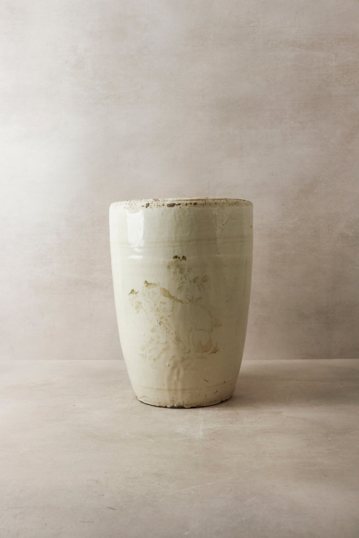 Vintage Glazed Chizou Flower Pot - 3