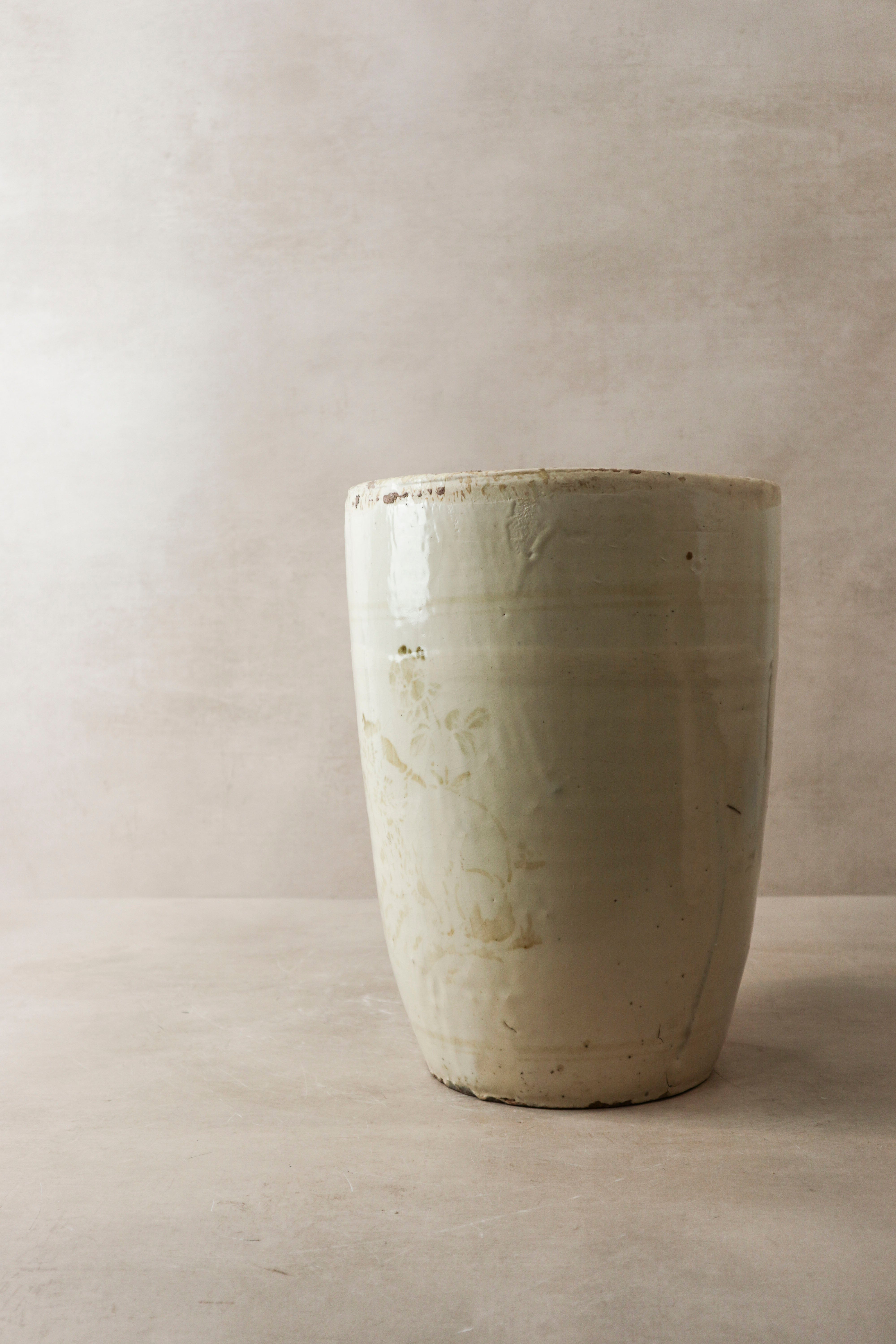 Vintage Glazed Chizou Flower Pot - 3