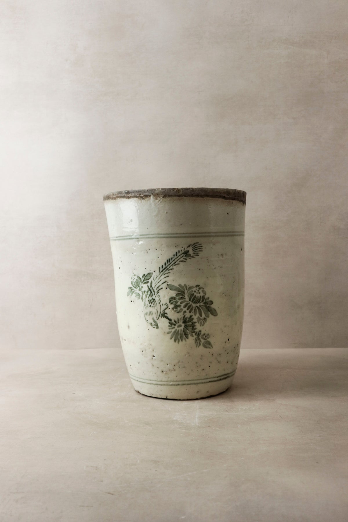 Vintage Glazed Chizou Flower Pot - 4