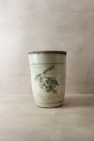 Vintage Glazed Chizou Flower Pot - 4