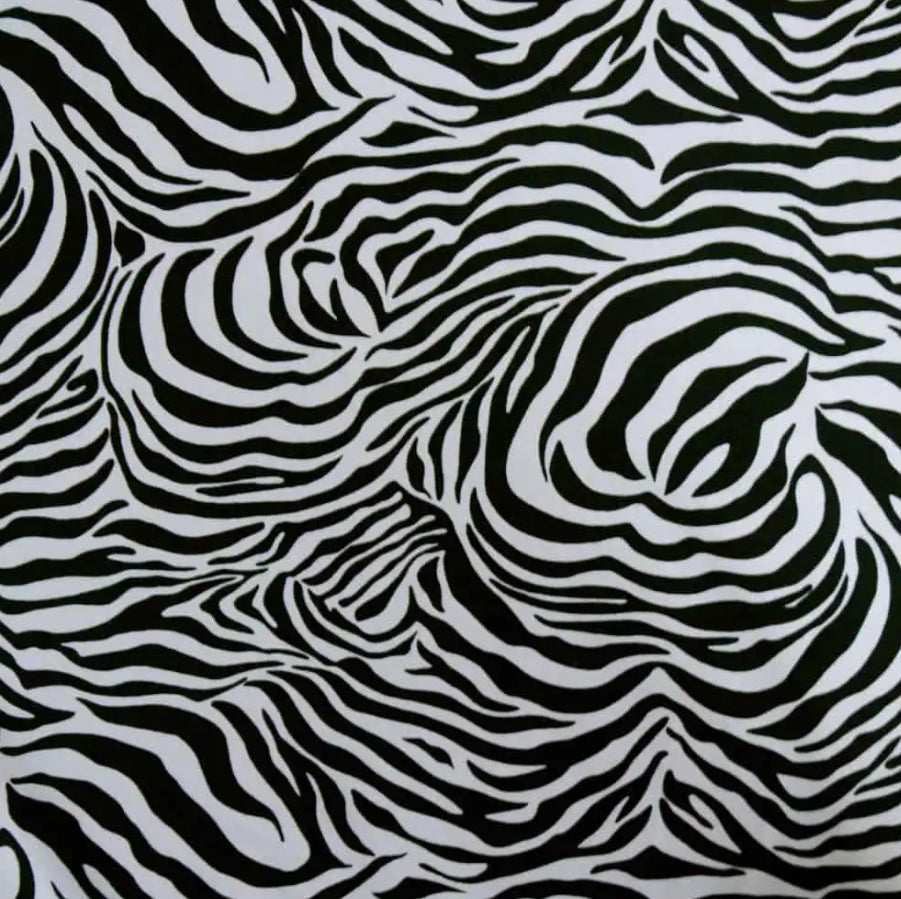 Zebra cotton drum lampshade/ ceiling shade with a white lining