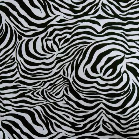 Zebra cotton drum lampshade/ ceiling shade with a white lining