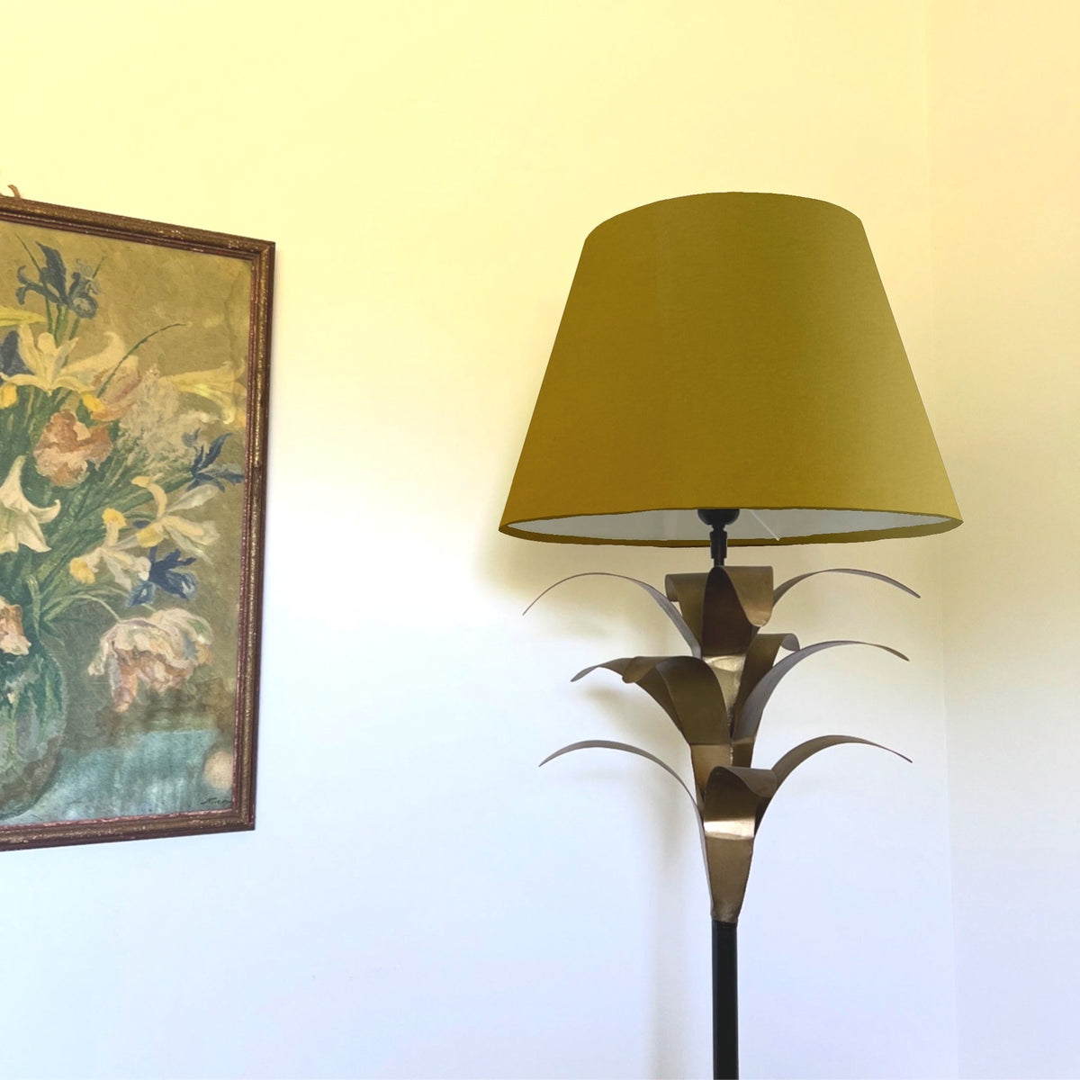 Mustard Velvet Steep Empire Lampshade | Handmade Ceiling Light Shade | UK