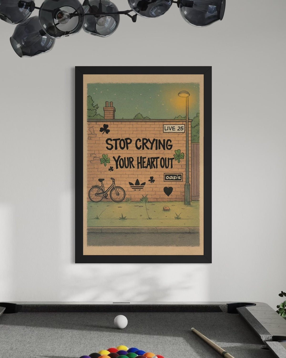 Stop Crying Your Heart Out - Oasis Inspired Graffiti Poster