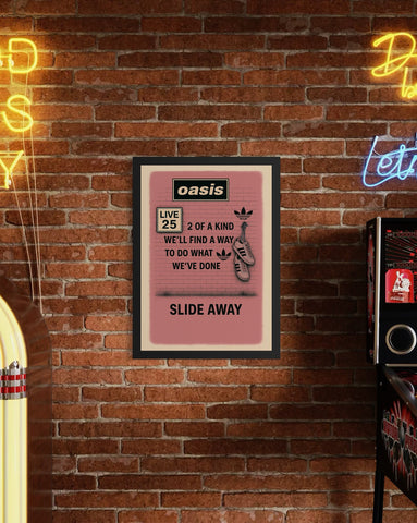 Slide Away (2 of a kind) - Oasis Inspired Graffiti Poster
