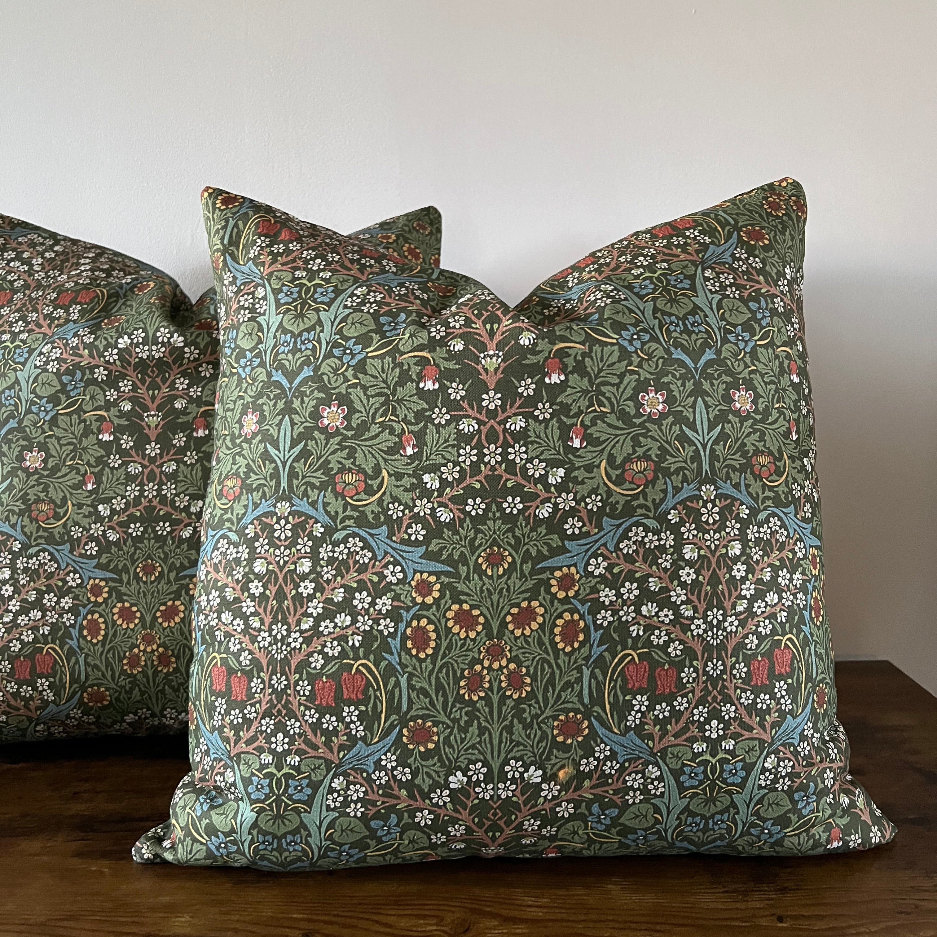William morris Blackthorne cotton cushion, scatter cushions