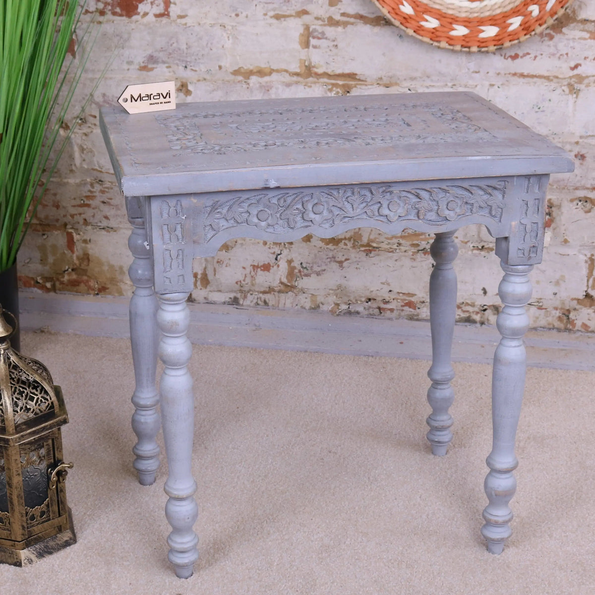 Erki Mango Wood Rectangular Side Table