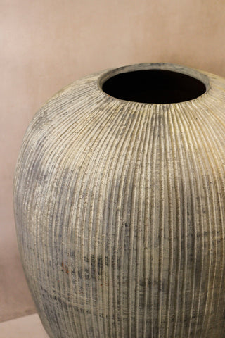 Rustic Glazed Brown XL Indonesian Pot No 32