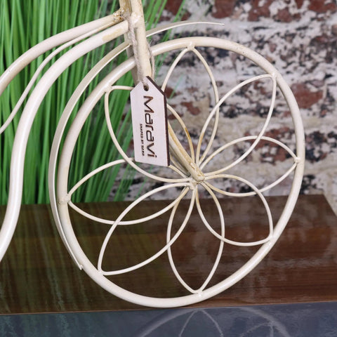 Bike Planter Metal Vintage White