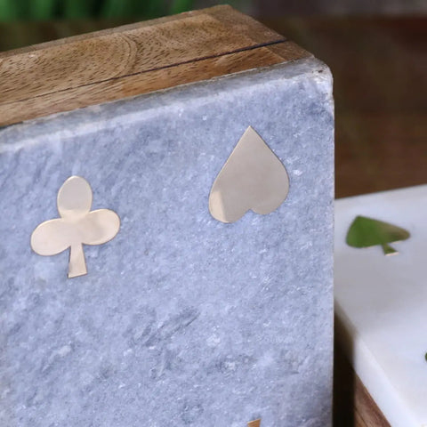 Osian Marble Lid Playing Card Box