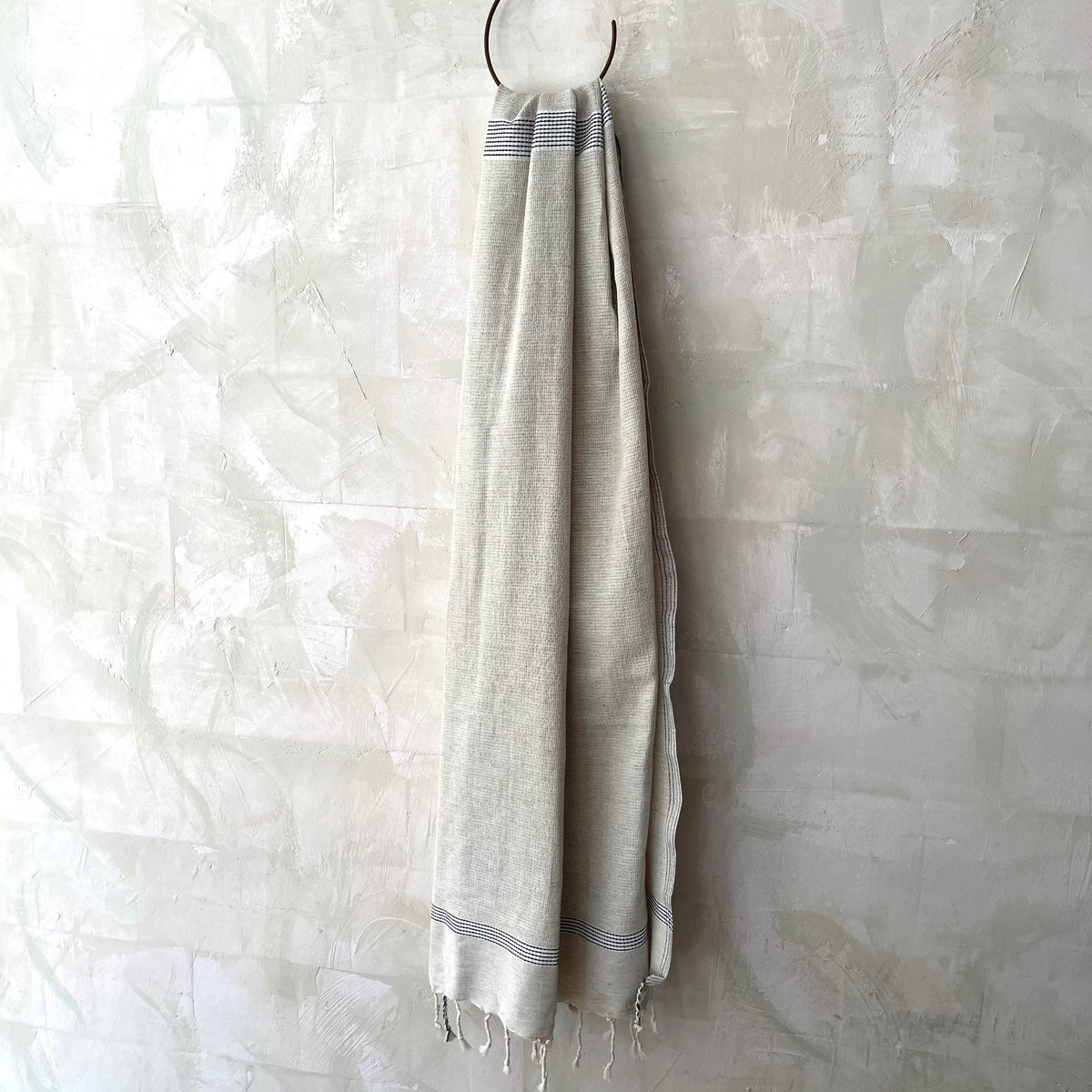 Cassis Linen Fringed Cotton Fouta