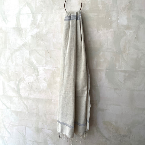 Cassis Linen Fringed Cotton Fouta