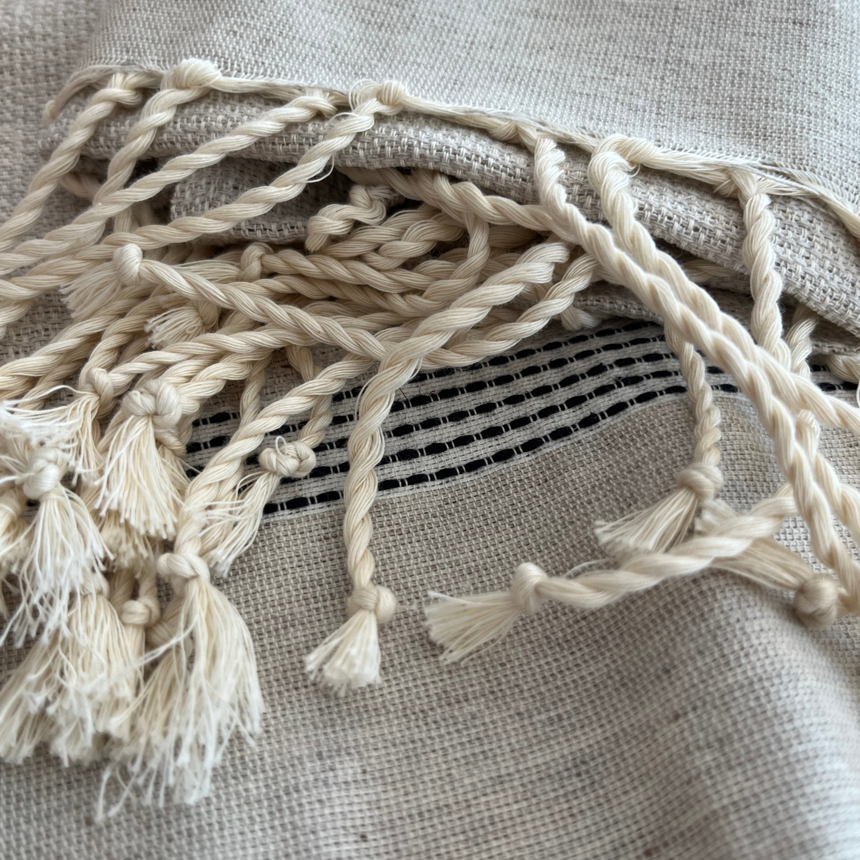 Cassis Linen Fringed Cotton Fouta