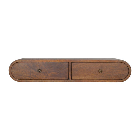 Floating Chestnut London Console Chest of Drawers | Wall-Mounted