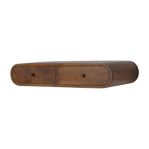 Floating Chestnut London Console Chest of Drawers | Wall-Mounted