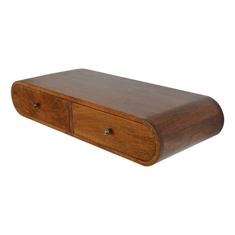 Floating Chestnut London Console Chest of Drawers | Wall-Mounted