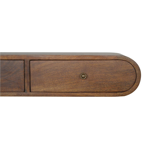 Floating Chestnut London Console Chest of Drawers | Wall-Mounted