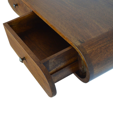 Floating Chestnut London Console Chest of Drawers | Wall-Mounted