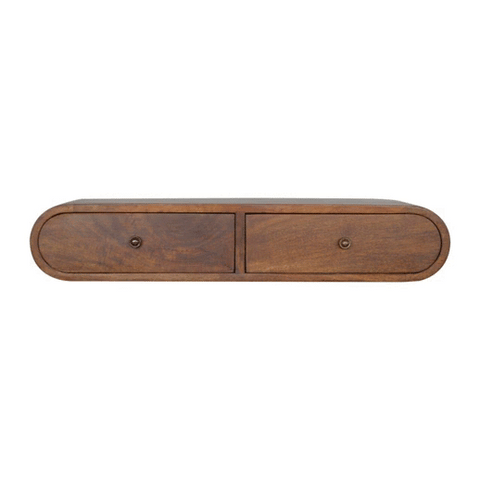 Floating Chestnut London Console Chest of Drawers | Wall-Mounted