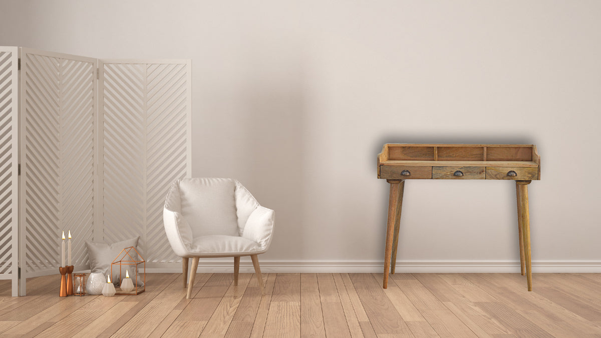 Gallery Back Shell Writing Desk