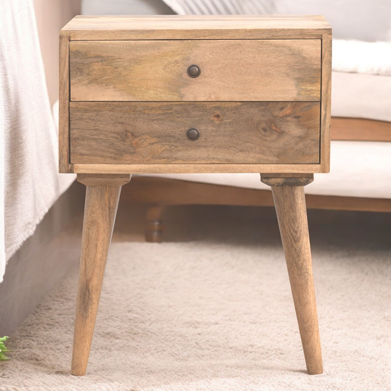 Modern Solid Wood Bedside Table
