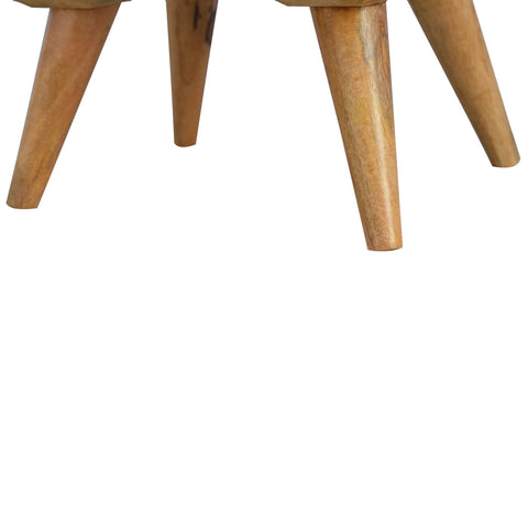 Nordic Style 4-Drawer Multi Bedside Table | Oak-Ish Solid Mango Wood