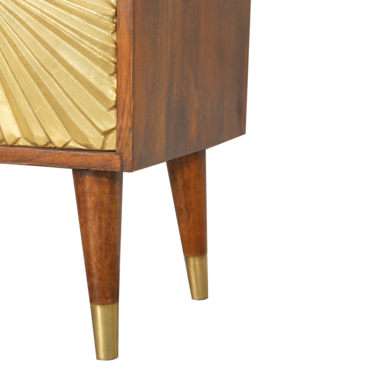 Manila Gold Bedside Table | Chestnut Solid Mango Wood
