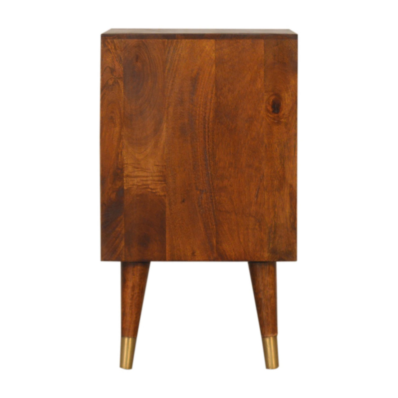 Manila Gold Bedside Table | Chestnut Solid Mango Wood